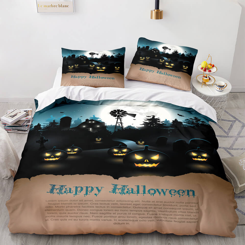 Halloween Decor Bedding Set Quilt Cover Room Decoration