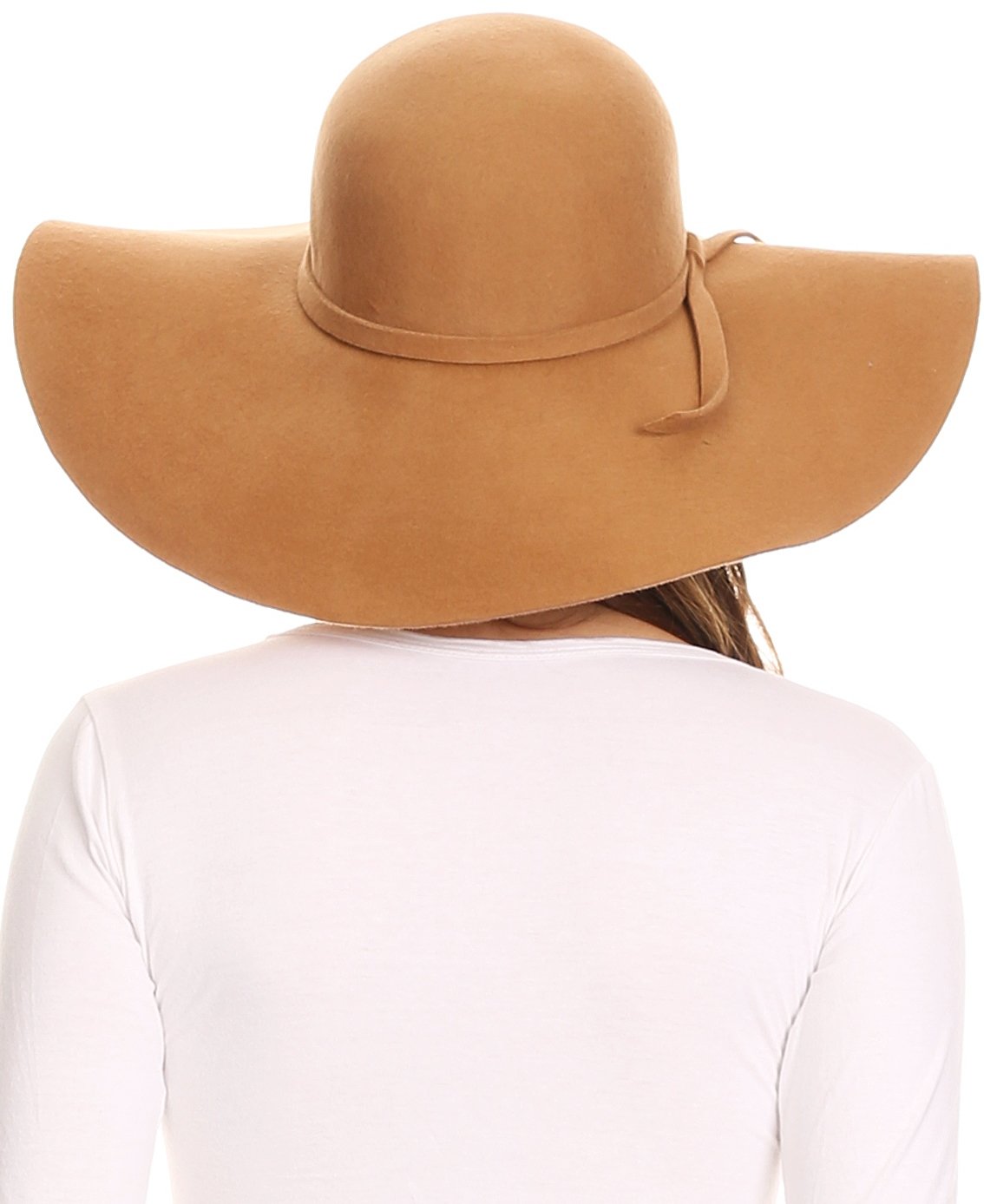 Sombrero flexible plegable de ala ancha Sakkas para mujer, 100 % lana