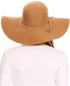 Sombrero flexible plegable de ala ancha Sakkas para mujer, 100 % lana
