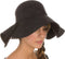 Sombrero flexible plegable de ala ancha Sakkas para mujer, 100 % lana