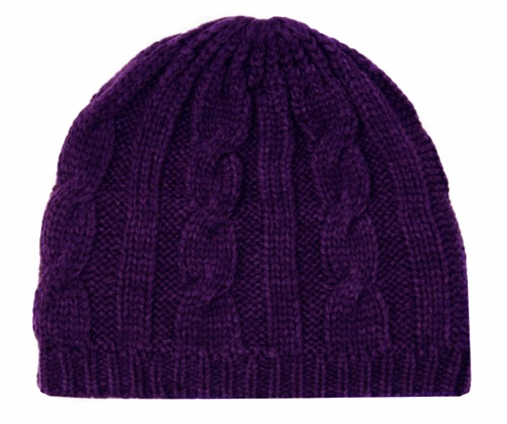 Gorro/gorro de invierno de punto con cable de color liso de Sakkas