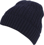 Gorro/gorro de invierno de punto con cable de color liso de Sakkas