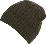 Gorro/gorro de invierno de punto con cable de color liso de Sakkas