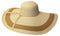 Sombrero de paja Sakkas con ala flexible extra ancha y rayas en contraste para mujer con protección solar UPF 50+