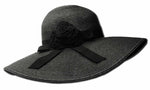 Sombrero flexible de ala ancha Sakkas para mujer, 100 % paja de papel con detalle floral y UPF 50+