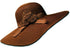 Sombrero flexible de ala ancha Sakkas para mujer, 100 % paja de papel con detalle floral y UPF 50+