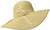 Sombrero flexible de ala ancha Sakkas para mujer, 100 % paja de papel con detalle floral y UPF 50+