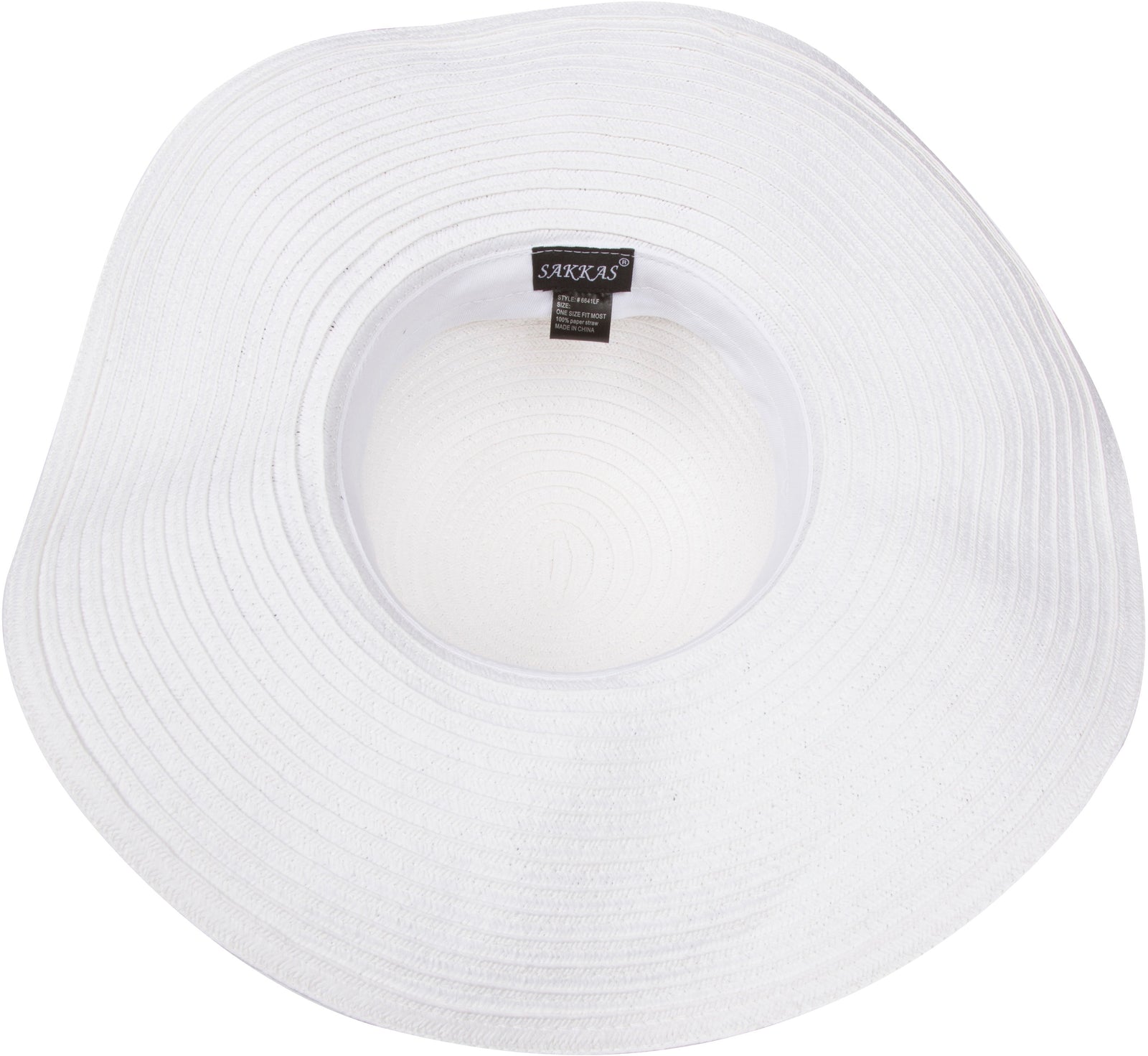Sakkas Daisy UPF 50+ 100% Paper Straw Flower Accent Wide Brim Floppy Hat