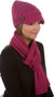Conjunto de gorro, bufanda y visera de punto con cable y botón para mujer de Sakkas (2 piezas)