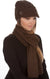 Conjunto de gorro, bufanda y visera de punto con cable y botón para mujer de Sakkas (2 piezas)