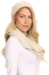 Sakkas Haile Metallic Threaded Woven Classic Hat Beanie And Infinity Scarf Set