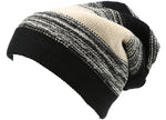 Gorro unisex Sakkas Balmn largo, alto, clásico, a rayas, con forro de piel sintética jaspeada