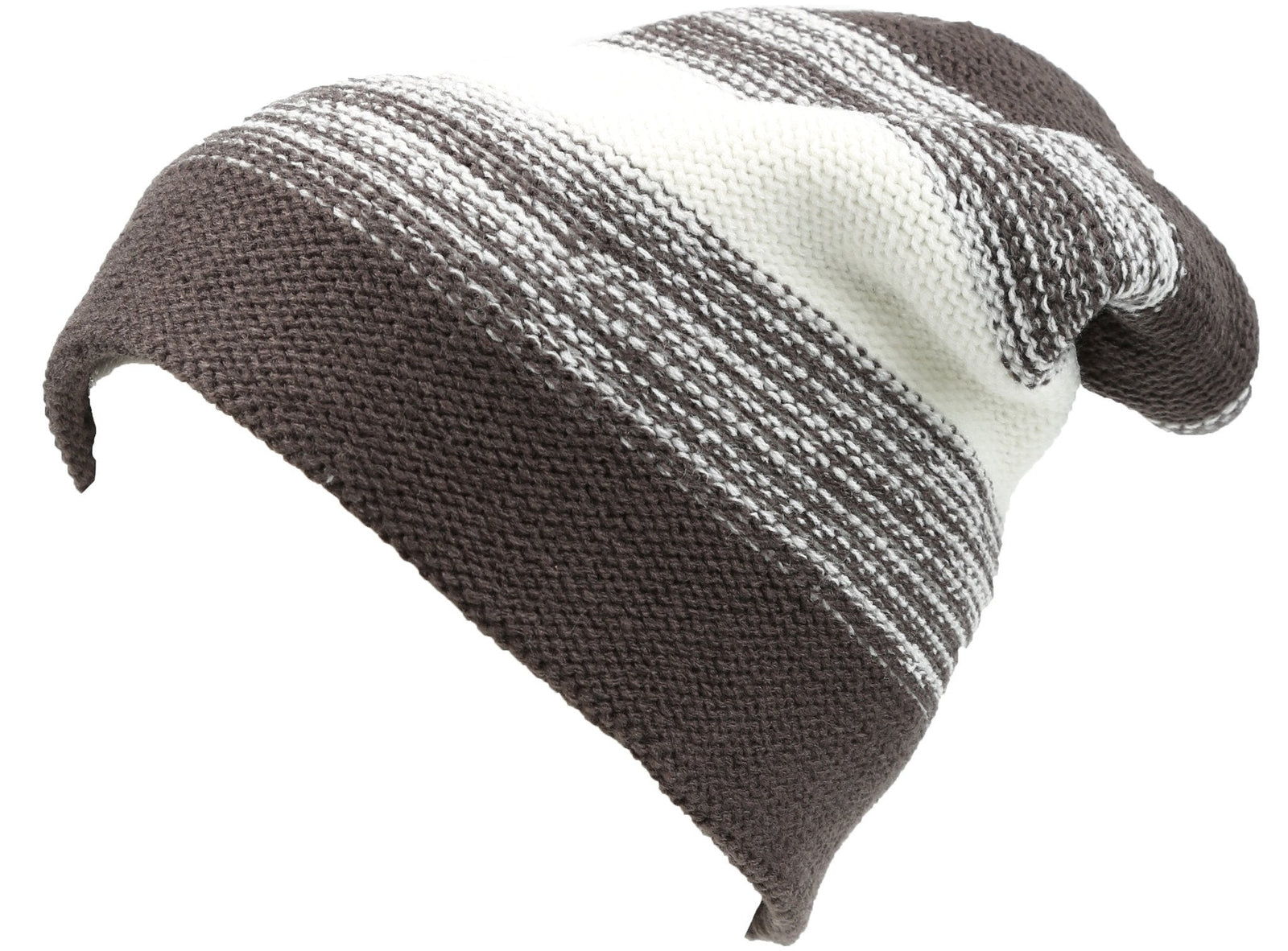 Gorro unisex Sakkas Balmn largo, alto, clásico, a rayas, con forro de piel sintética jaspeada