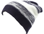 Gorro unisex Sakkas Balmn largo, alto, clásico, a rayas, con forro de piel sintética jaspeada