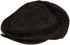 Gorra Sakkas de piel sintética de visón con solapa trasera y cierre ajustable con broche frontal.