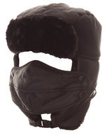 Sombrero de soldado unisex con máscara facial con forro de piel sintética y hebilla ajustable en la barbilla de Sakkas Esty
