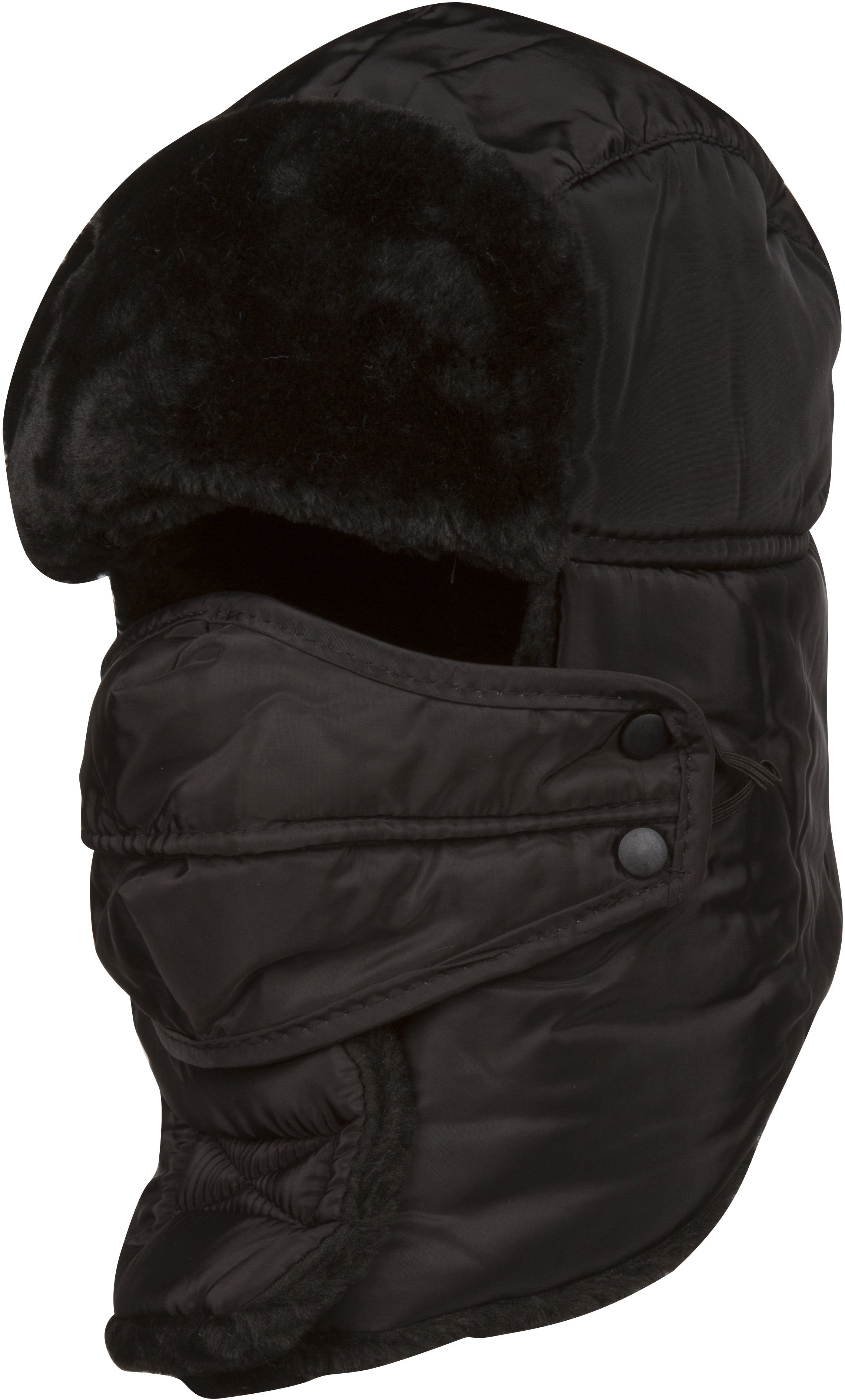 Sakkas Dab - Gorro unisex de piel sintética con correa para la barbilla y mascarilla extraíble para el frío en invierno