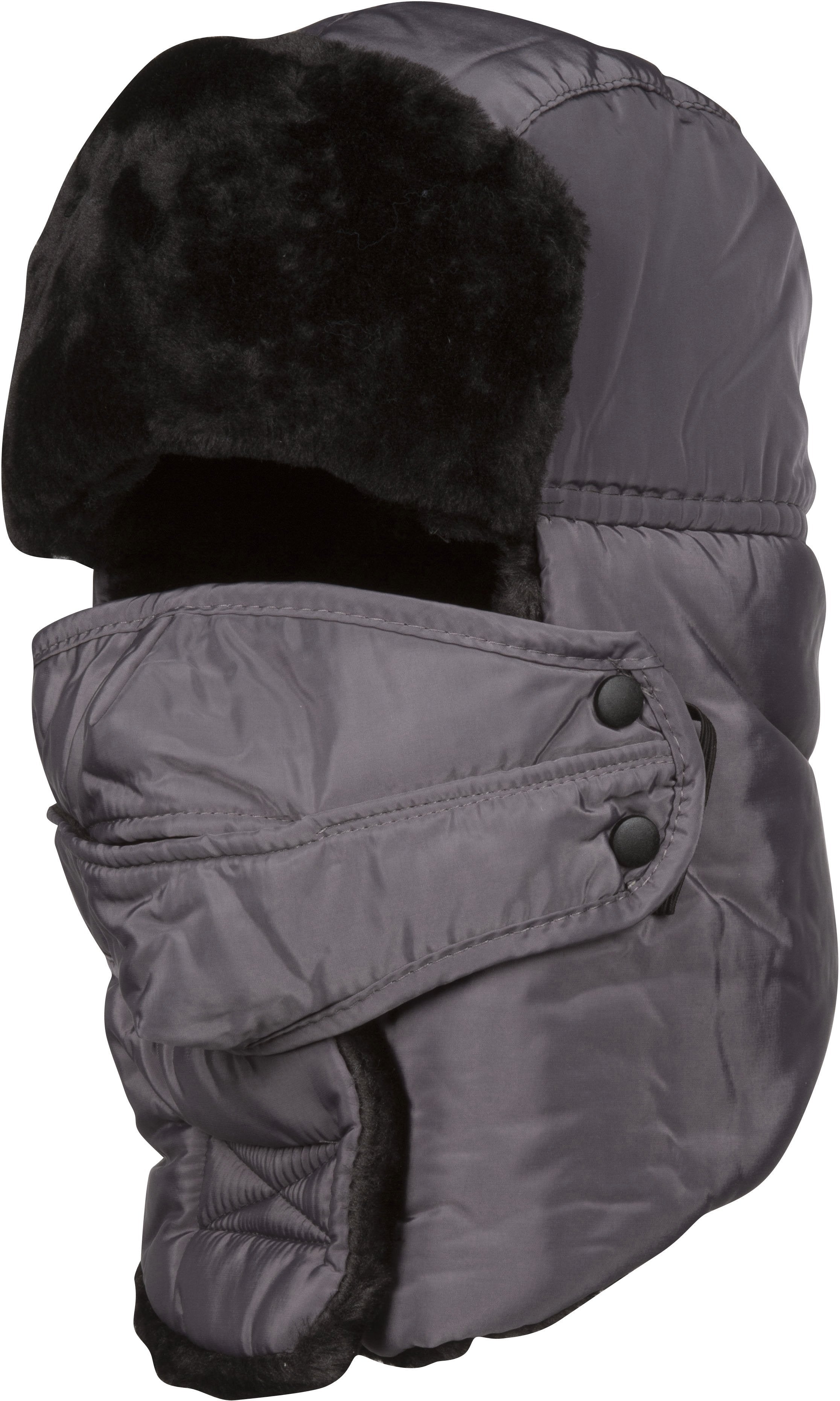 Sakkas Dab - Gorro unisex de piel sintética con correa para la barbilla y mascarilla extraíble para el frío en invierno