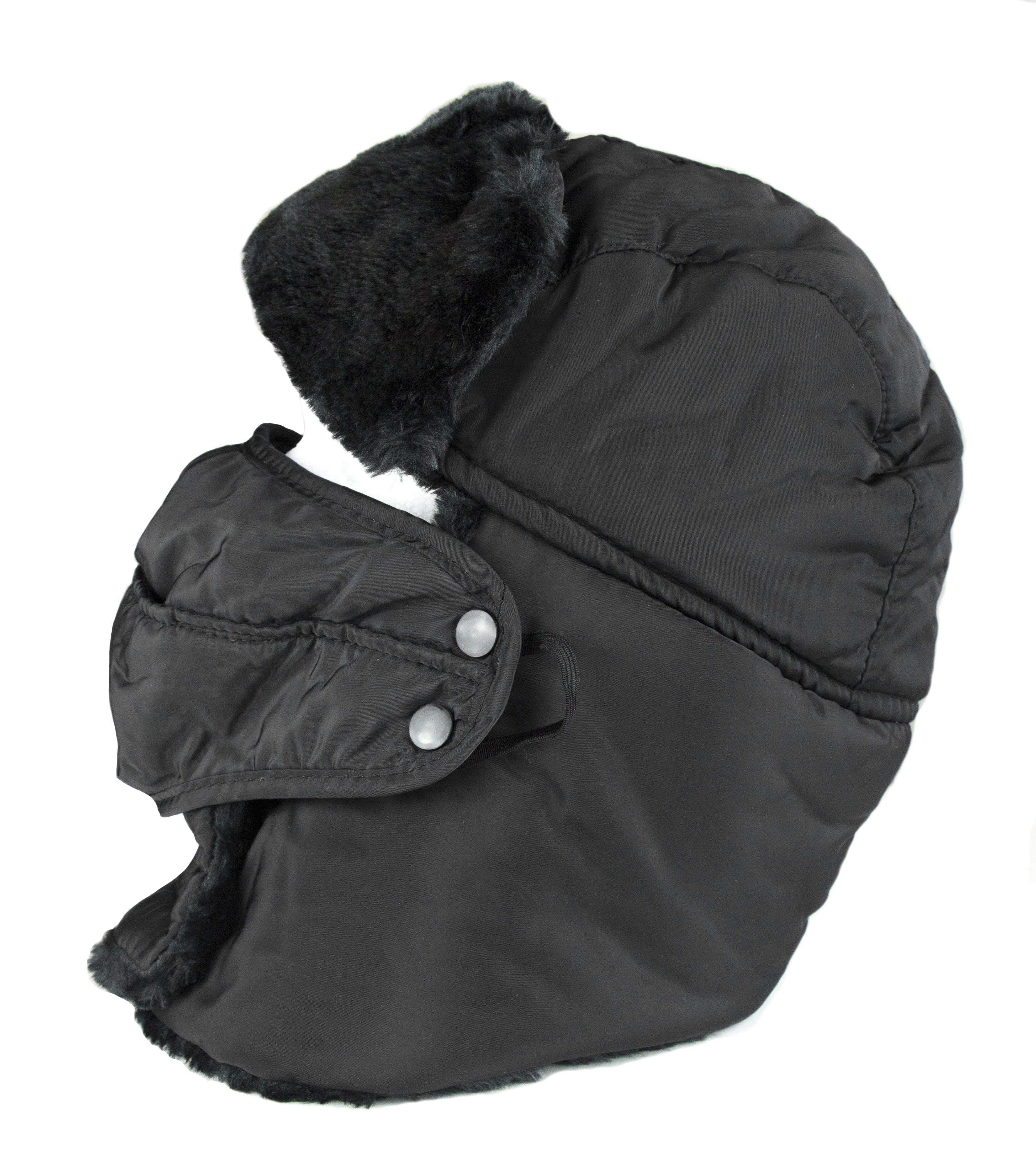 Sakkas Dab - Gorro unisex de piel sintética con correa para la barbilla y mascarilla extraíble para el frío en invierno