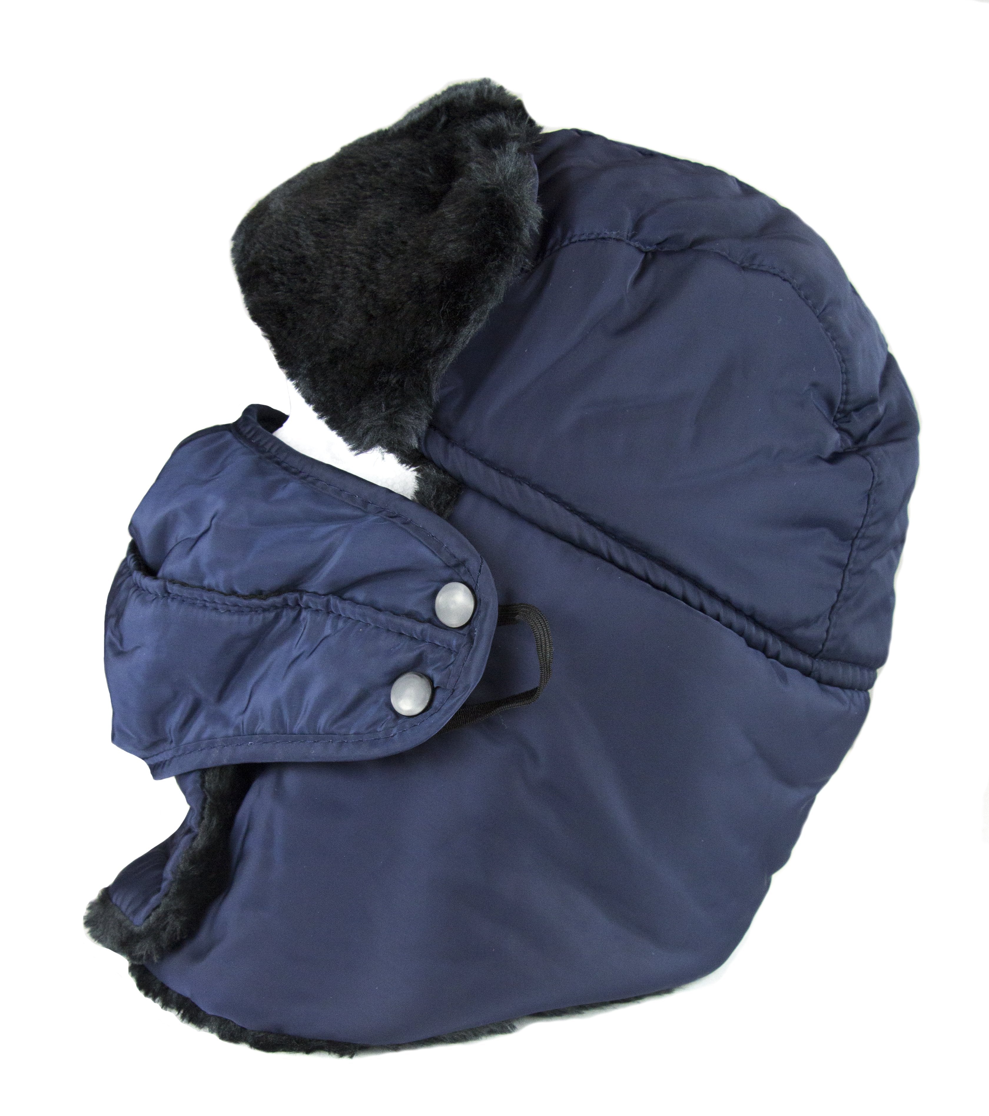 Sakkas Dab - Gorro unisex de piel sintética con correa para la barbilla y mascarilla extraíble para el frío en invierno