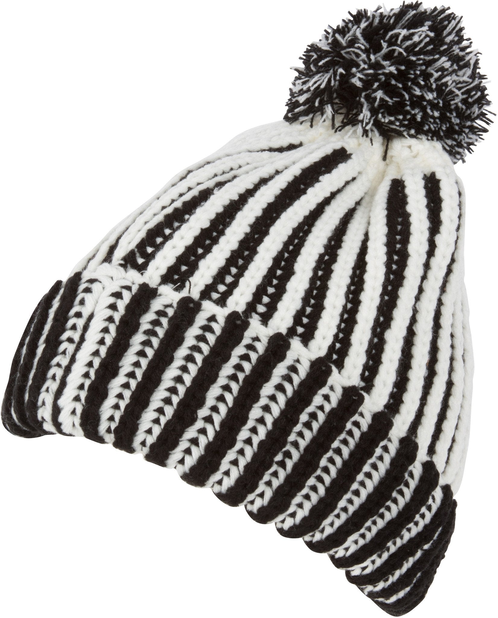 Gorro unisex Sakkas Rhea con pompón y rayas multicolor jaspeadas
