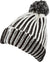 Gorro unisex Sakkas Rhea con pompón y rayas multicolor jaspeadas