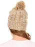 Gorro unisex de punto texturizado con pompón Sakkas Greer