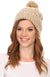 Gorro unisex de punto texturizado con pompón Sakkas Greer