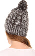 Gorro unisex de punto texturizado con pompón Sakkas Greer