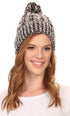 Gorro unisex de punto texturizado con pompón Sakkas Greer