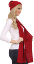 Sakkas  Aldis Unisex Ribbed Knit Beanie Hat And Scarf Set