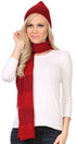 Sakkas  Robin Unisex Ribbed Knit Heather Beanie Hat And Scarf Set
