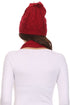 Conjunto de gorro y bufanda unisex Sakkas Aaric con pompón de punto trenzado