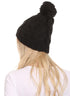 Gorro unisex de punto trenzado con pompón y borlas Sakkas Tabb