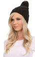 Gorro unisex de punto trenzado con pompón y borlas Sakkas Tabb