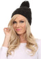 Gorro unisex de punto trenzado con pompón y borlas Sakkas Tabb