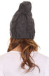 Gorro unisex de punto trenzado con pompón y borlas Sakkas Tabb