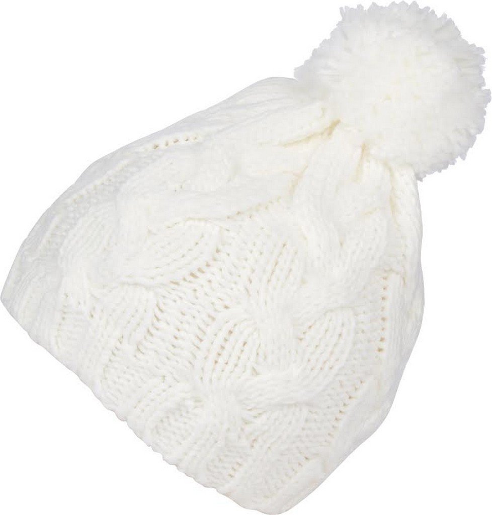 Gorro unisex de punto trenzado con pompón y borlas Sakkas Tabb