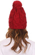 Gorro unisex de punto trenzado con pompón y borlas Sakkas Tabb