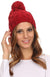 Gorro unisex de punto trenzado con pompón y borlas Sakkas Tabb