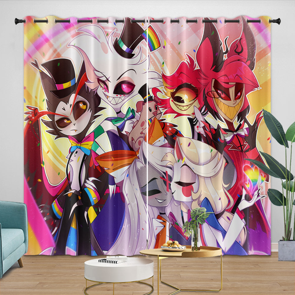 Hazbin Hotel Curtains Blackout Window Drapes