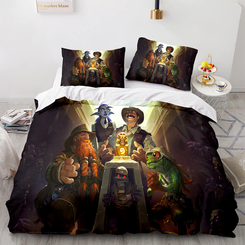 Juego de cama con funda de edredón y relleno para cosplay de Hearthstone Heroes of Warcraft