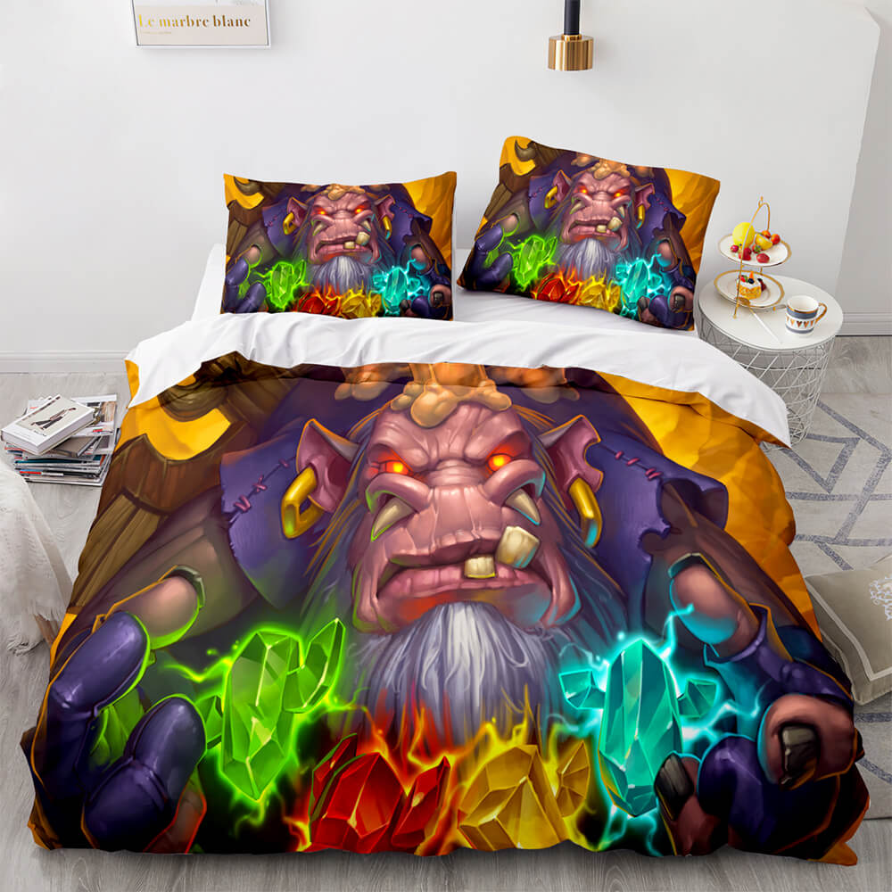 Juego de cama con funda de edredón y relleno para cosplay de Hearthstone Heroes of Warcraft