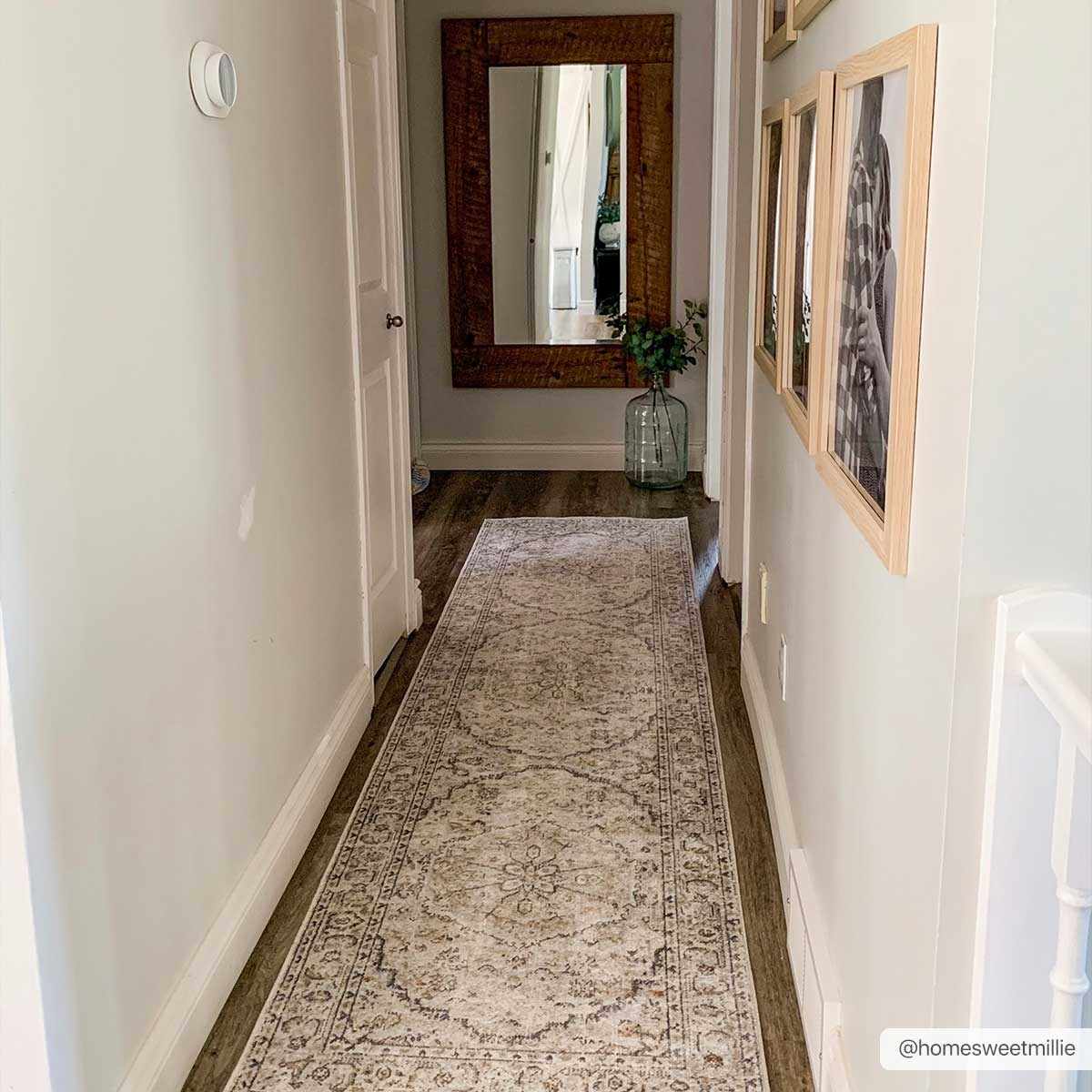 Alfombra lavable de pelo plano color crema Hiti