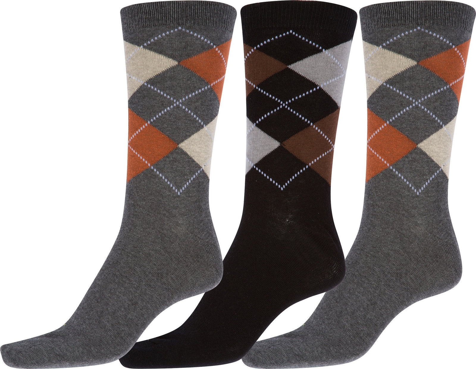 Calcetines de vestir con estampado clásico Sakkas para hombre (paquete de 6)
