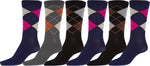 Calcetines de vestir con estampado clásico Sakkas para hombre (paquete de 6)