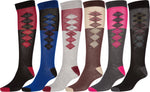 Calcetines hasta la rodilla de mezcla de algodón para mujer de Sakkas (paquete surtido)