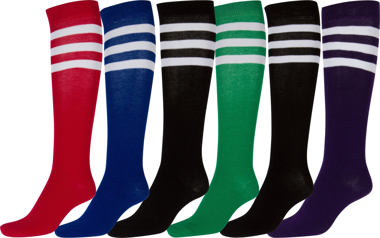 Calcetines hasta la rodilla de mezcla de algodón para mujer de Sakkas (paquete surtido)