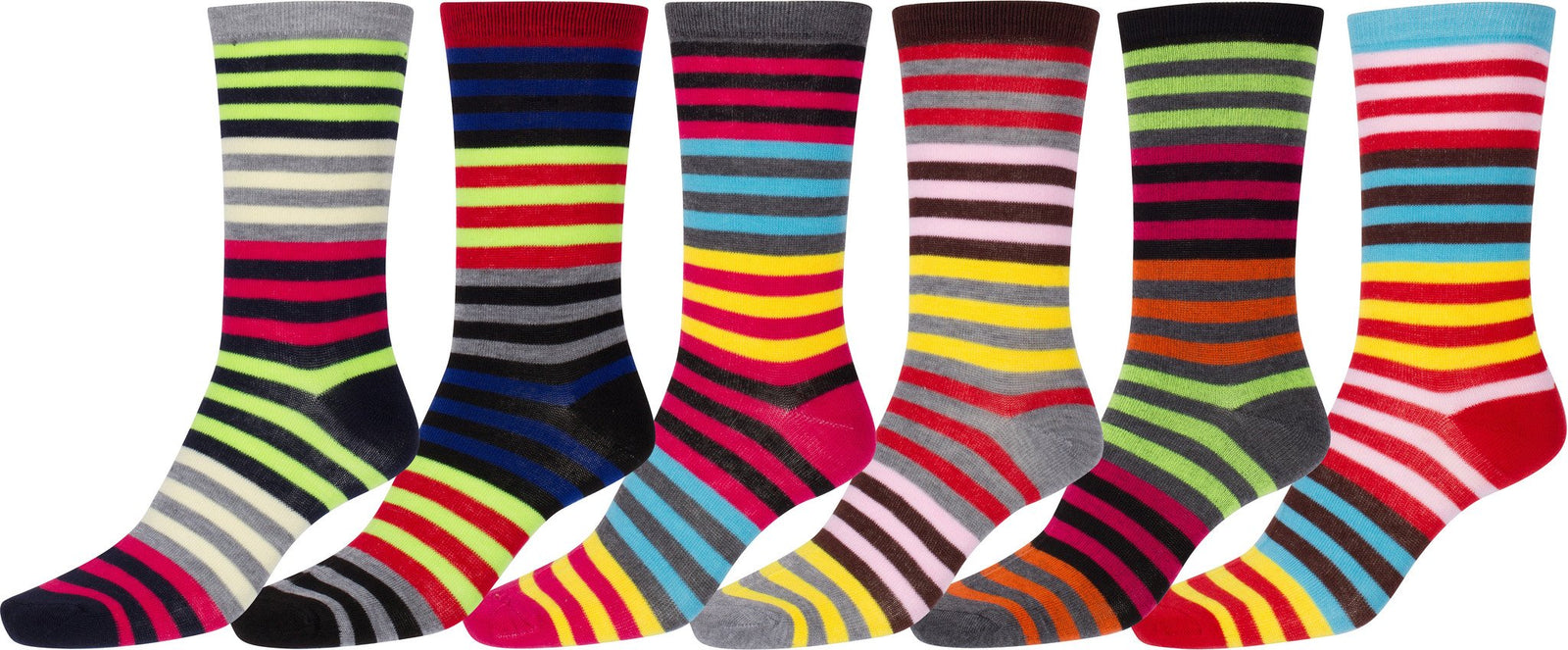 Calcetines Sakkas de mezcla de poliéster, suaves y elásticos, con estampado de tripulación, para mujer, paquete surtido de 6