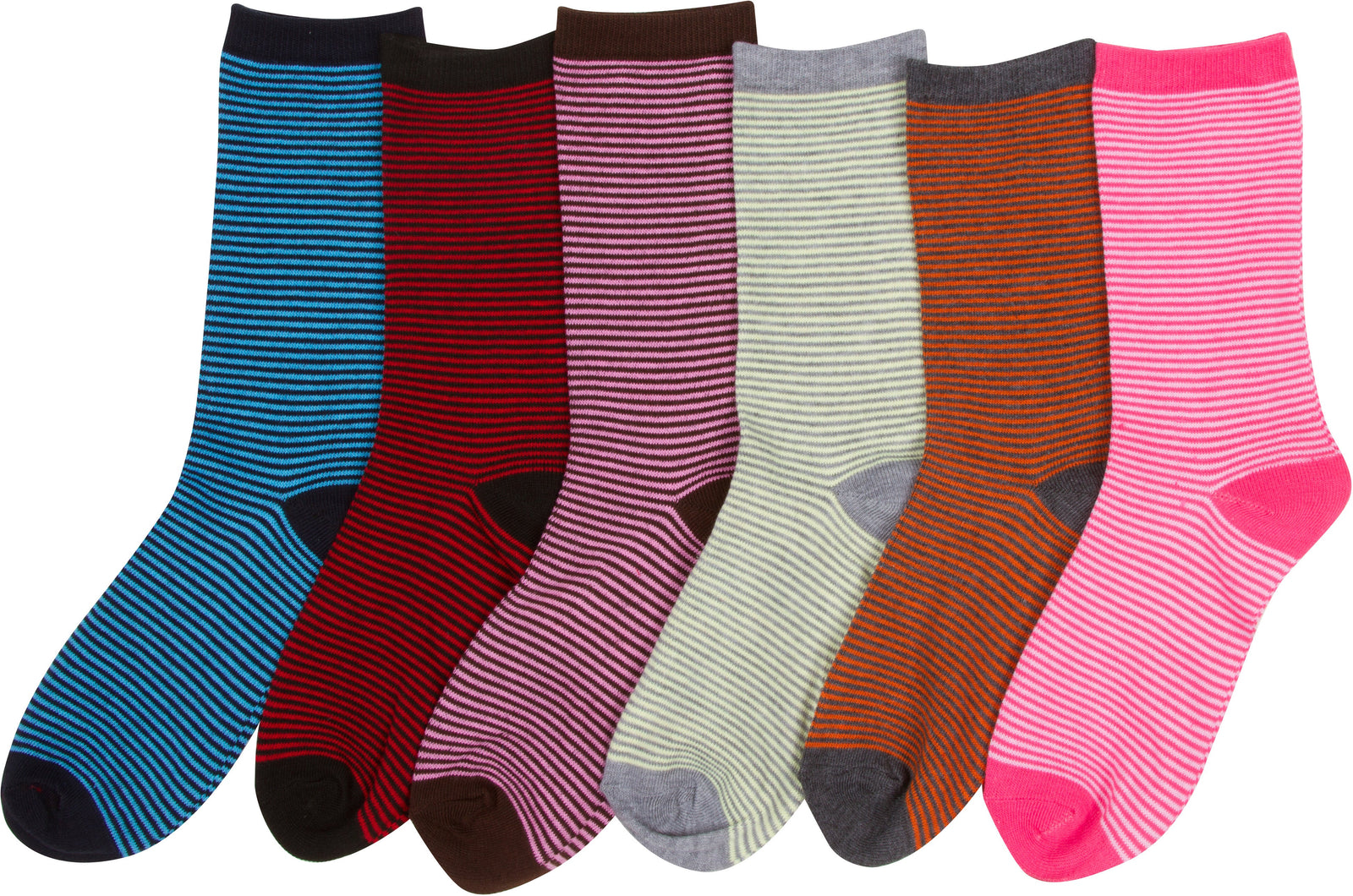 Calcetines Sakkas de mezcla de poliéster, suaves y elásticos, con estampado de tripulación, para mujer, paquete surtido de 6